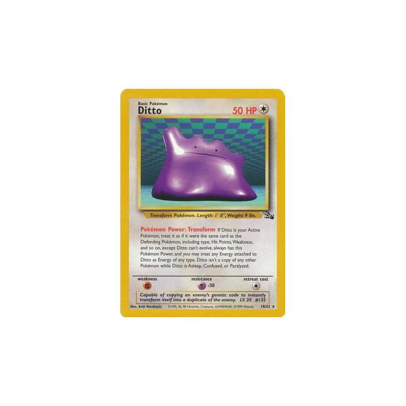 Ditto - Pokemon Fossil - 18/62 - Rare