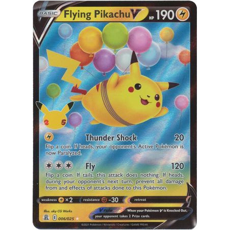 Pokmon TCG Flying Pikachu V Celebrations 006/025 Holo Ultra Rare